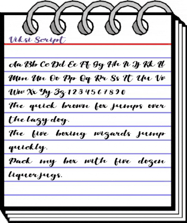 Viksi Script Regular animated font preview Viksi Script Regular animated font preview
