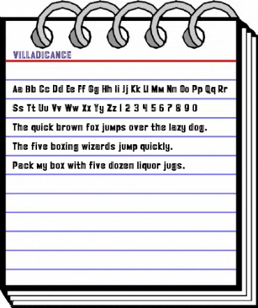 VILLADICANCE Regular animated font preview VILLADICANCE Regular animated font preview