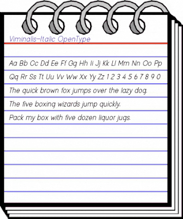 Viminalis Italic animated font preview Viminalis Italic animated font preview