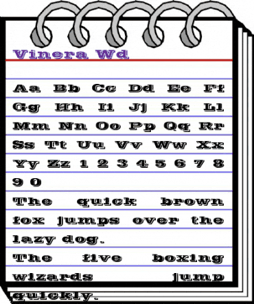 Vinera Wd Regular animated font preview Vinera Wd Regular animated font preview