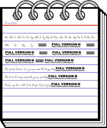 Vingiloth Regular animated font preview Vingiloth Regular animated font preview
