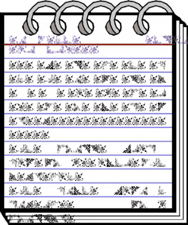 Vintage Decorative Corners 11 Regular animated font preview Vintage Decorative Corners 11 Regular animated font preview