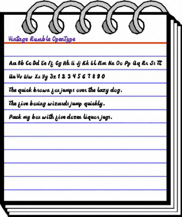 Vintage Rumble Regular animated font preview Vintage Rumble Regular animated font preview