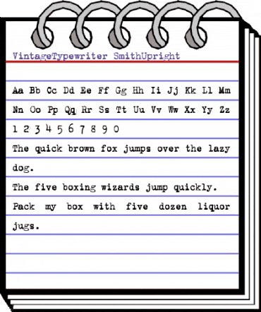 VintageTypewriter SmithUpright animated font preview VintageTypewriter SmithUpright animated font preview