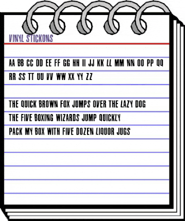 Vinyl Stickons Regular animated font preview Vinyl Stickons Regular animated font preview