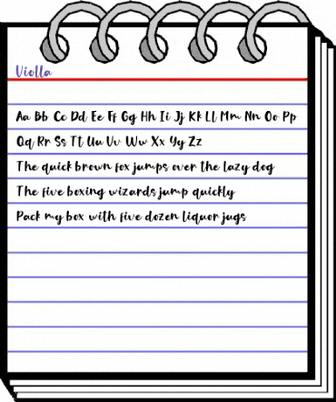 Violla Regular animated font preview