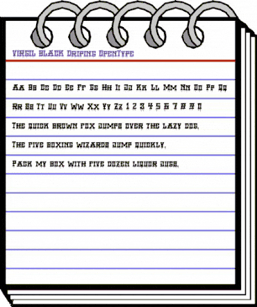 VIRGIL BLACK Driping Regular animated font preview VIRGIL BLACK Driping Regular animated font preview