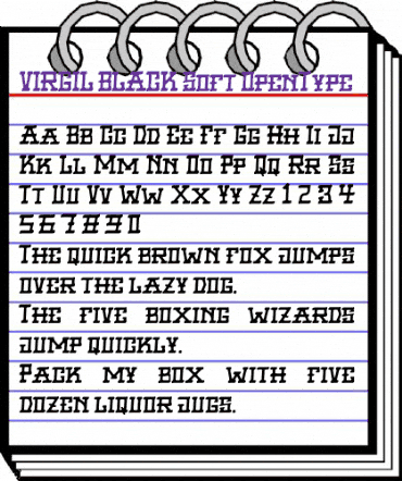 VIRGIL BLACK Soft Regular animated font preview VIRGIL BLACK Soft Regular animated font preview