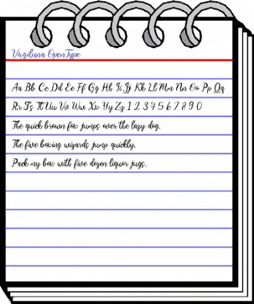 Virgiluna Regular animated font preview