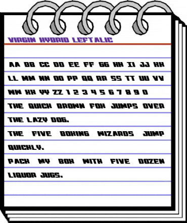 Virgin Hybrid Leftalic Regular animated font preview Virgin Hybrid Leftalic Regular animated font preview