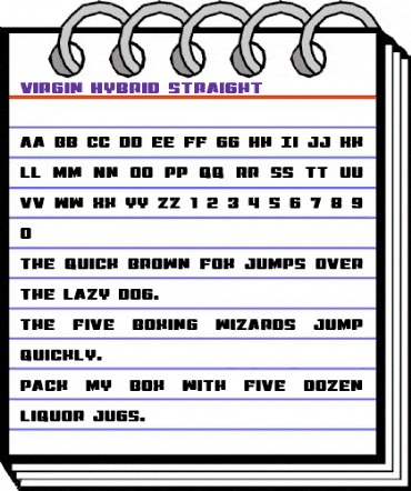 Virgin Hybrid Straight Regular animated font preview Virgin Hybrid Straight Regular animated font preview