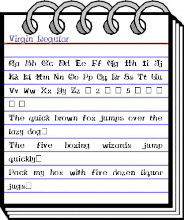 Virgin Regular animated font preview Virgin Regular animated font preview