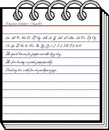 VirginiaAntique Regular animated font preview VirginiaAntique Regular animated font preview