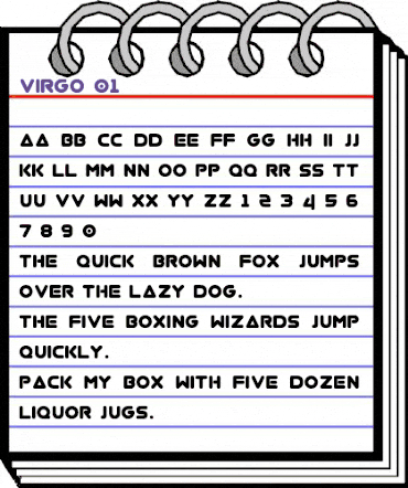 Virgo 01 Regular animated font preview