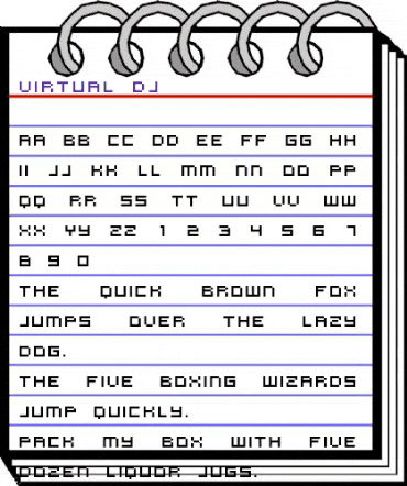 Virtual DJ Regular animated font preview