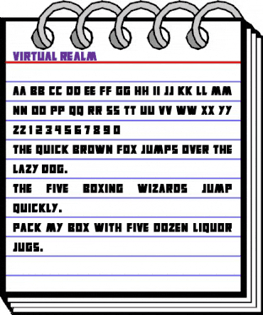 Virtual Realm Regular animated font preview Virtual Realm Regular animated font preview