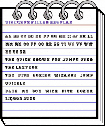 Viscosus Filled Regular animated font preview