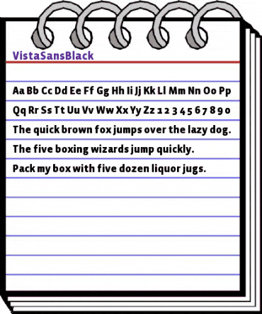 VistaSansBlack Regular animated font preview VistaSansBlack Regular animated font preview