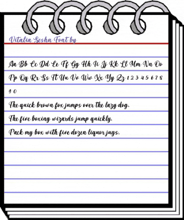 Vitalia Sesha Regular animated font preview Vitalia Sesha Regular animated font preview