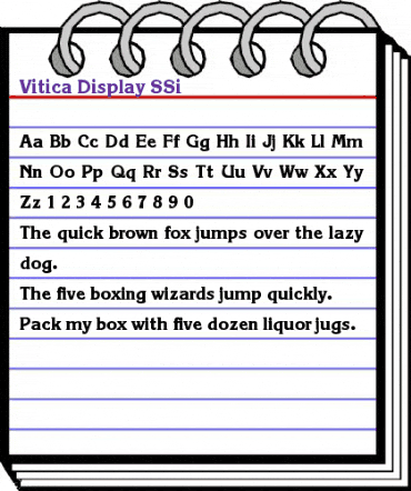 Vitica Display SSi Regular animated font preview