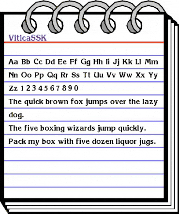 ViticaSSK Regular animated font preview