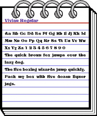 Vivian Regular animated font preview Vivian Regular animated font preview