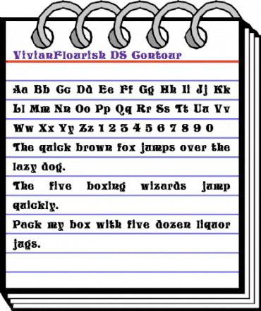 VivianFlourish DS Contour Normal animated font preview