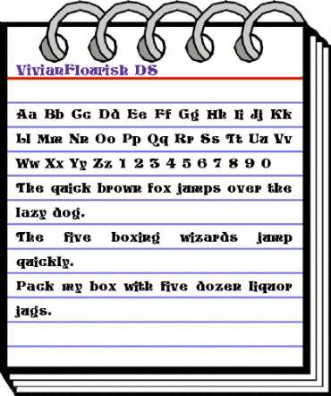 VivianFlourish DS Normal animated font preview