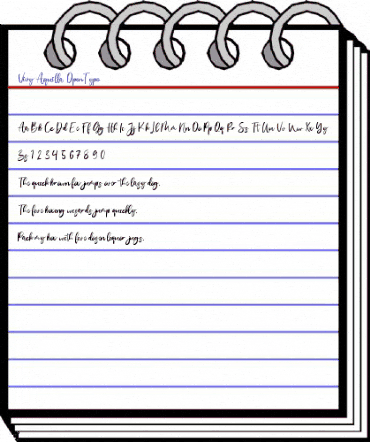 Vivy Aquilla Regular animated font preview Vivy Aquilla Regular animated font preview