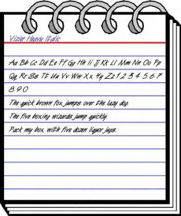 Vizier Heavy Italic animated font preview Vizier Heavy Italic animated font preview