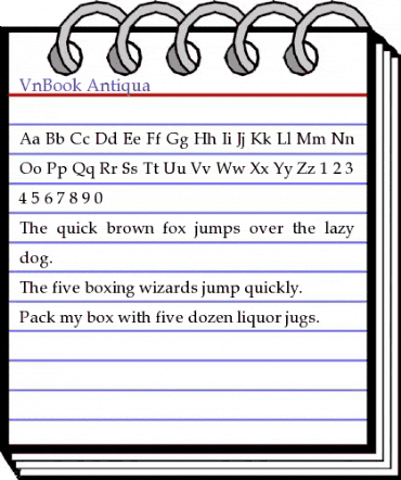 .VnBook-Antiqua Regular animated font preview