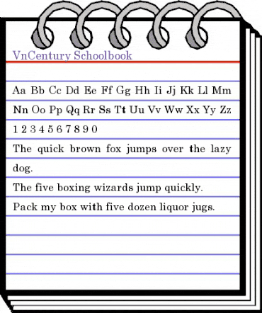 .VnCentury Schoolbook Regular animated font preview