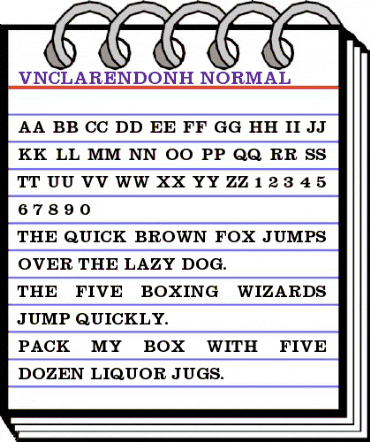 .VnClarendonH Normal animated font preview