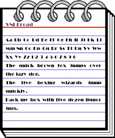 VNI-Broad Normal animated font preview