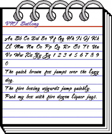 VNI-Butlong Regular animated font preview