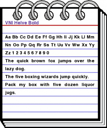 VNI Helve Bold animated font preview VNI Helve Bold animated font preview