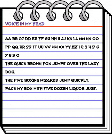 Voice In My Head Regular animated font preview Voice In My Head Regular animated font preview