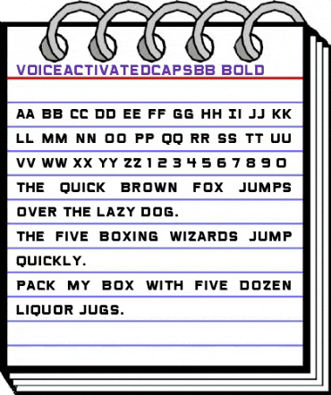 Voice Activated Caps BB Bold animated font preview Voice Activated Caps BB Bold animated font preview