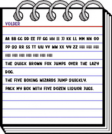 VOLDER Regular animated font preview