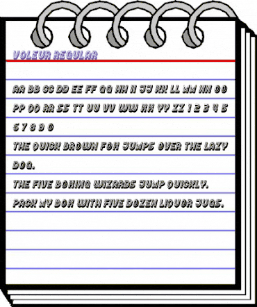 Voleur Regular animated font preview