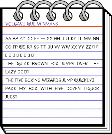 VOLGAVE QUE WINMANS Regular animated font preview VOLGAVE QUE WINMANS Regular animated font preview
