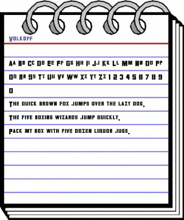 Volkoff Regular animated font preview