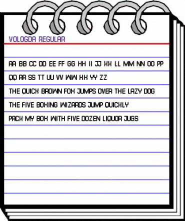 Vologda Regular animated font preview
