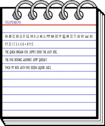 Volumen Regular animated font preview Volumen Regular animated font preview