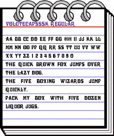 VoluteCapsSSK Regular animated font preview VoluteCapsSSK Regular animated font preview