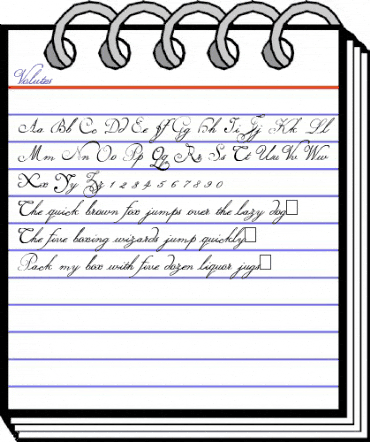 Volutes Regular animated font preview