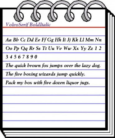 VolvoSerif BoldItalic animated font preview VolvoSerif BoldItalic animated font preview