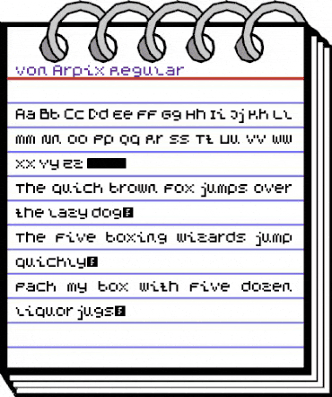 von Arpix Regular animated font preview
