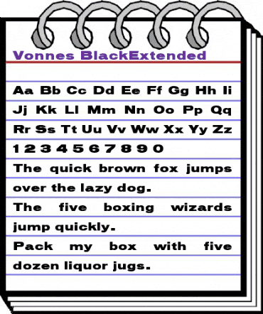 Vonnes Regular animated font preview