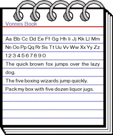 Vonnes Regular animated font preview